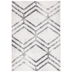 Area Rug, 9 x 12 ft Rectangle with Ivory and Gray Polypropylene