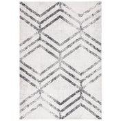 Area Rug, 9 x 12 ft Rectangle with Ivory and Gray Polypropylene