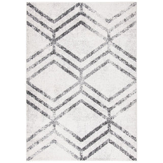 Area Rug, 9 x 12 ft Rectangle with Ivory and Gray Polypropylene