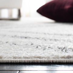 Area Rug, 9 x 12 ft Rectangle with Ivory and Gray Polypropylene