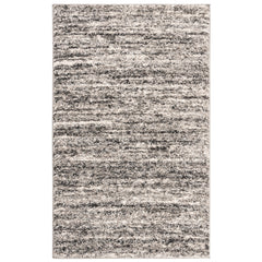 Area Rug, 9 x 12 ft Rectangle with Ivory/Gray Pattern