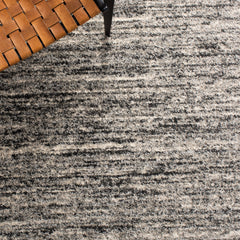 Area Rug, 9 x 12 ft Rectangle with Ivory/Gray Pattern