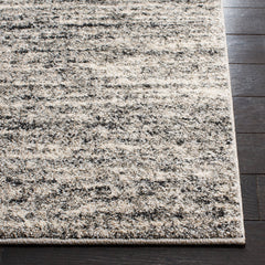 Area Rug, 9 x 12 ft Rectangle with Ivory/Gray Pattern