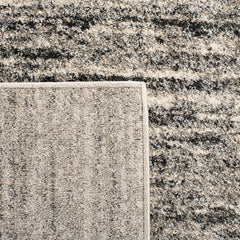 Area Rug, 9 x 12 ft Rectangle with Ivory/Gray Pattern