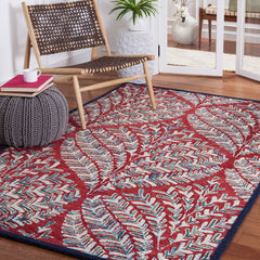 Area Rug, 9 x 12 ft Wool in Red and Green