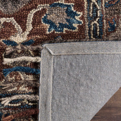Area Rug, 9' x 12' Hand Tufted Wool in Charcoal/Light Brown