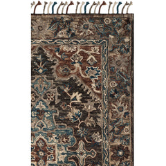 Area Rug, 9' x 12' Hand Tufted Wool in Charcoal/Light Brown