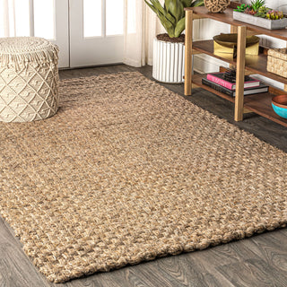 Area Rug, 9' x 12' in Natural with Handwoven Weave
