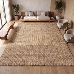 Area Rug, 9' x 12' in Natural with Handwoven Weave