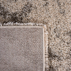 Area Rug, 9' x 12' Rectangle with Ivory and Gray Geometric Pattern
