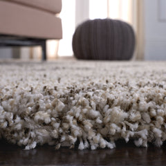 Area Rug, 9' x 12' Rectangle with Ivory and Gray Geometric Pattern