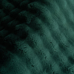 Area Rug, Green Checkered Polyester with Non-Slip Backing