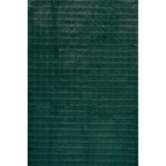 Area Rug, Green Checkered Polyester with Non-Slip Backing