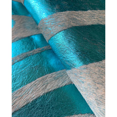 Area Rug, Hand Woven Leather with Zebra Print