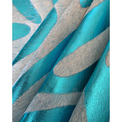 Area Rug, Hand Woven Leather with Zebra Print