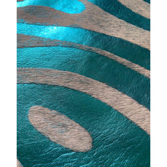 Area Rug, Hand Woven Leather with Zebra Print