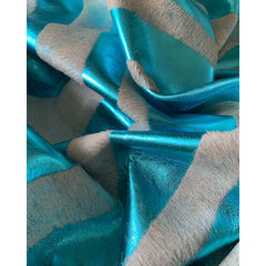 Area Rug, Hand Woven Leather with Zebra Print