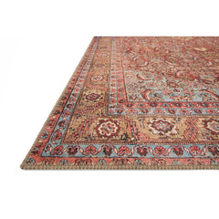 Area Rug in 7'6" x 9'6" Oriental Pattern with Beige, Blue, Orange and Red Colors