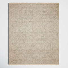 Area Rug in 8'6" x 12', Ivory and Navy Oriental Pattern