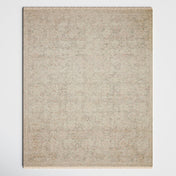 Area Rug in 8'6" x 12', Ivory and Navy Oriental Pattern