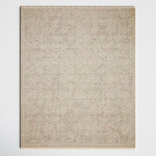 Area Rug in 8'6" x 12', Ivory and Navy Oriental Pattern