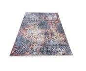 Area Rug in Polypropylene with Multicolor Abstract Pattern