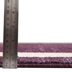 Area Rug in Purple Polypropylene, Machine Woven
