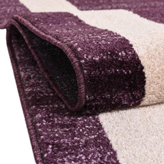 Area Rug in Purple Polypropylene, Machine Woven