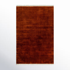 Area Rug in Red and Black Wool, 5 ft x 7 ft 6 in