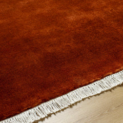 Area Rug in Red and Black Wool, 5 ft x 7 ft 6 in