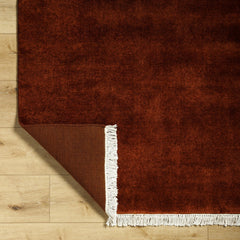 Area Rug in Red and Black Wool, 5 ft x 7 ft 6 in