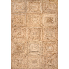 Area Rug in Tan Jute and Sisal, 7'6" x 9'6"