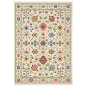 Area Rug, Nylon and Wool, Pink with Blue and Beige