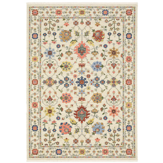 Area Rug, Nylon and Wool, Pink with Blue and Beige