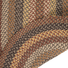 Area Rug, Oval 5' x 7' in Brown Polyester