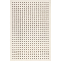 Area Rug, Polyester with Ivory Geometric Design