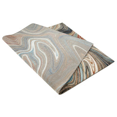 Area Rug, Polypropylene with Jute Backing in Black, Brown and Blue