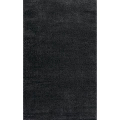 Area Rug, Rectangle 10 ft x 14 ft in Black Polypropylene