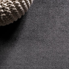 Area Rug, Rectangle 10 ft x 14 ft in Black Polypropylene