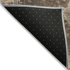 Area Rug, Rectangle 10 Ft x 14 Ft in Brown Polyester