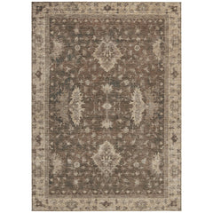 Area Rug, Rectangle 10 Ft x 14 Ft in Brown Polyester