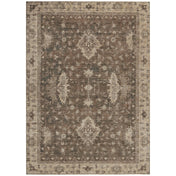 Area Rug, Rectangle 10 Ft x 14 Ft in Brown Polyester