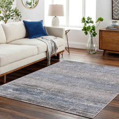 Area Rug, Rectangle 10 ft x 14 ft with Abstract Pattern