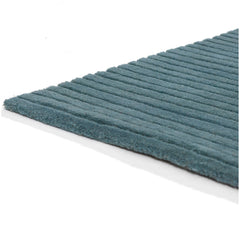 Area Rug, Rectangle 5 x 8 ft in Blue Wool