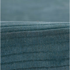 Area Rug, Rectangle 5 x 8 ft in Blue Wool