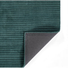 Area Rug, Rectangle 5 x 8 ft in Blue Wool