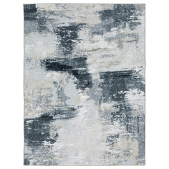 Area Rug, Rectangle 7'6" x 10' in Polyester with Non-Slip Backing