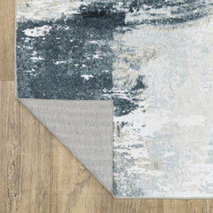 Area Rug, Rectangle 7'6" x 10' in Polyester with Non-Slip Backing