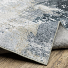 Area Rug, Rectangle 7'6" x 10' in Polyester with Non-Slip Backing