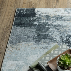 Area Rug, Rectangle 7'6" x 10' in Polyester with Non-Slip Backing